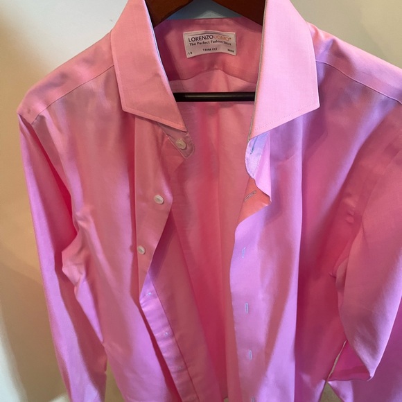 Beautiful like new Lorenzo Uomo Men’s dress shirt 16 32/33 very classy pink. - Picture 1 of 5